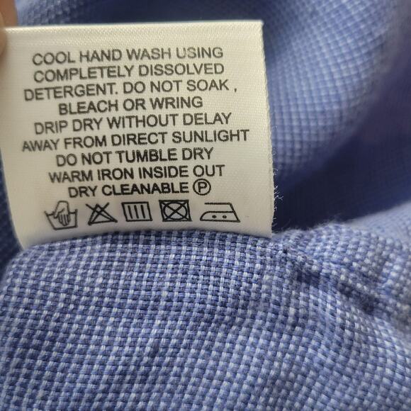 R.M Williams Linen Short Sleeve Shirt Blue Size Small - Picture 5 of 6